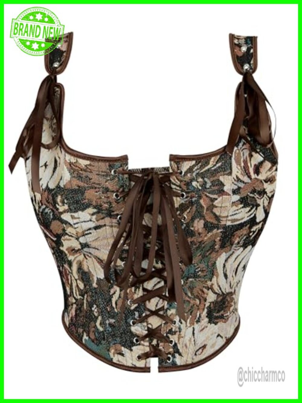 Renaissance Corset Top Sleeveless Drawstring Bustier Shapewear